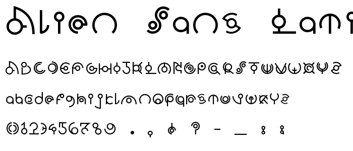 Alien Sans Latin basic font
